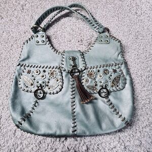 RAFE NEW YORK Pearlized flower accents leather Gina Tote bag Purse